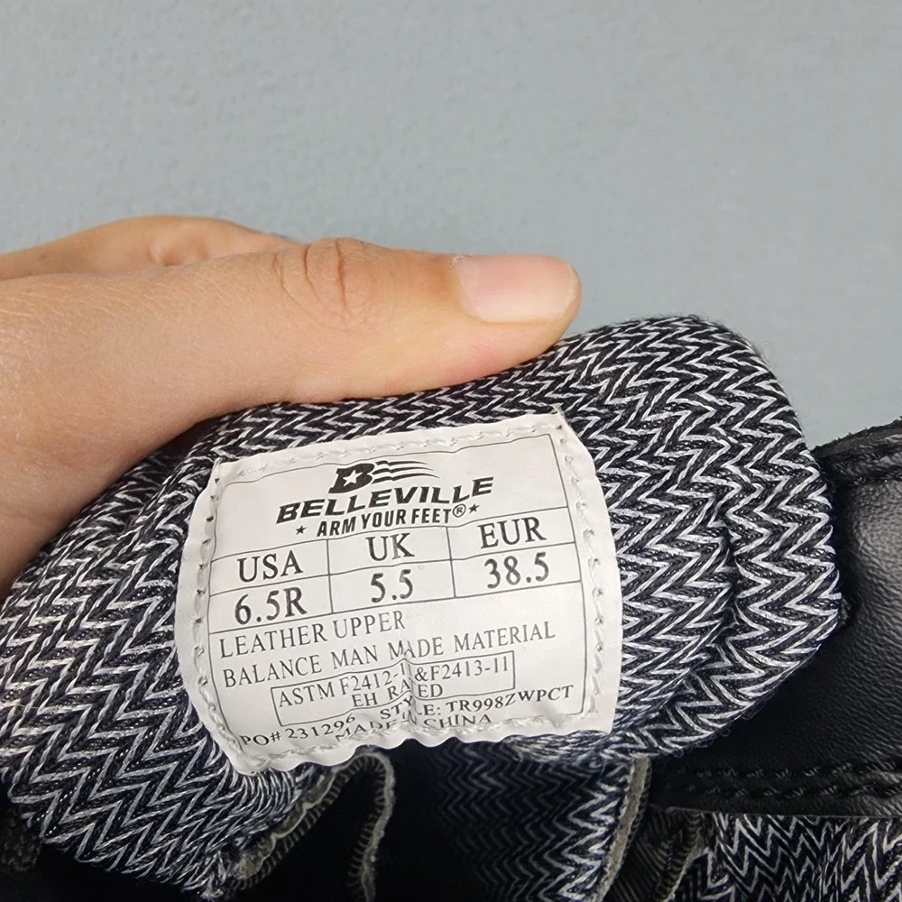 Belleville Tactical Research Boots Mens Size 6.5R Black Side Zip TR998ZWPCT